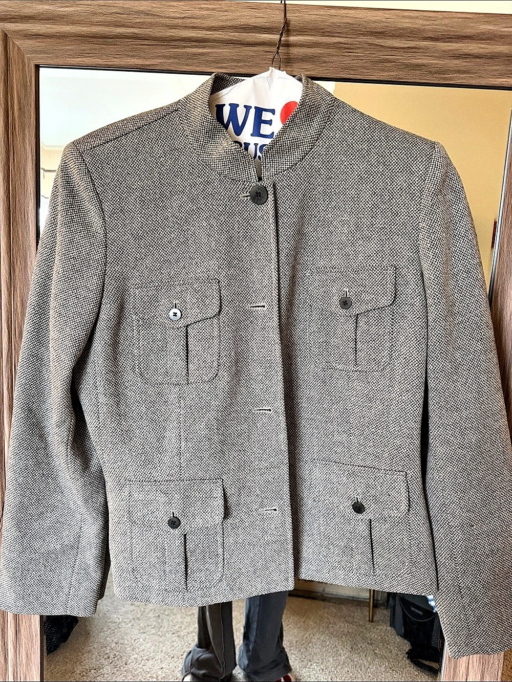 Liz Claiborne Collection Houndstooth Wool Blazer Size 14 Like New